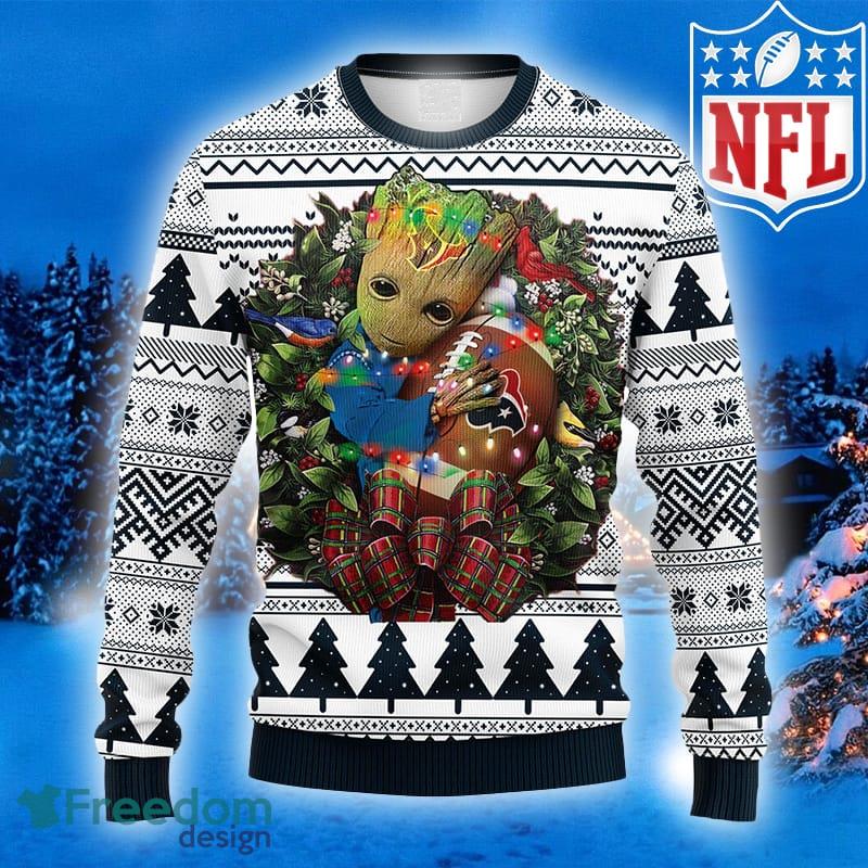 NFL Fans Houston Texans Groot Hug Logo Ugly Christmas Sweater For Men And  Women - Freedomdesign