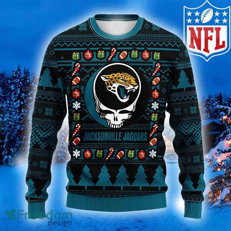 Jacksonville Jaguars Christmas Skull Halloween Ugly Christmas