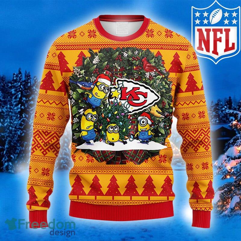 LIMITED DESIGN Kansas City Chiefs Logos Ugly Christmas Sweater