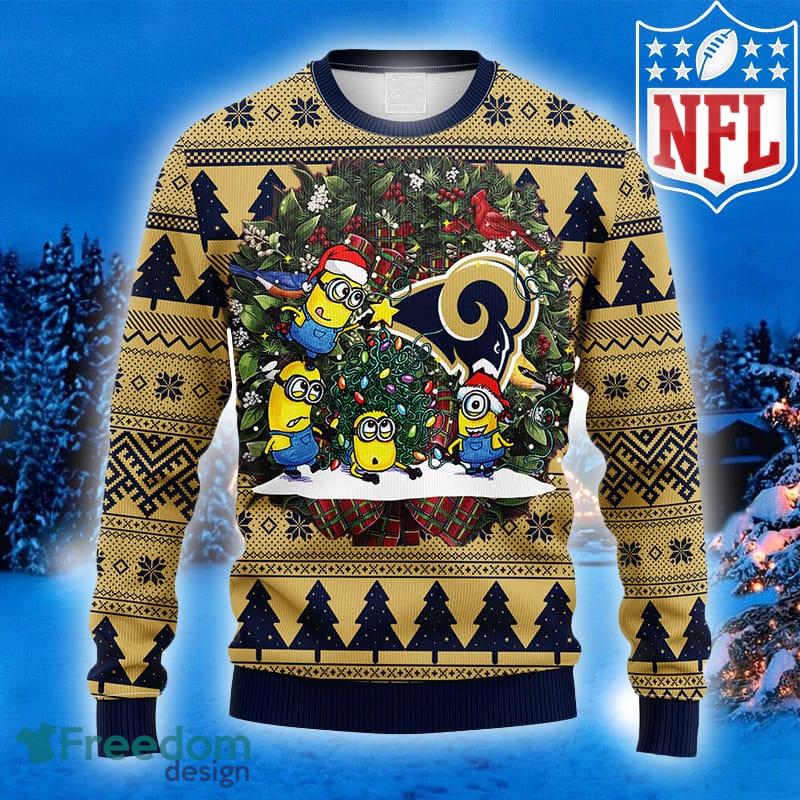 Los Angeles Rams Christmas Tree Pattern Ugly Christmas Sweater -  Freedomdesign