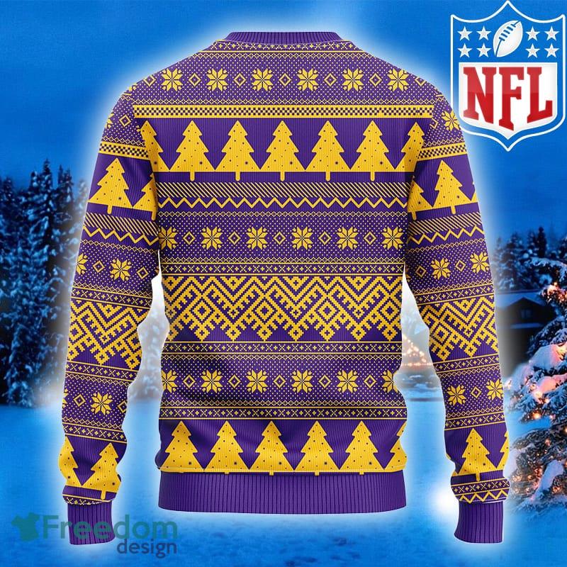 NFL Minnesota Vikings Grinch Hug Christmas Ugly 3D Knitted Sweater