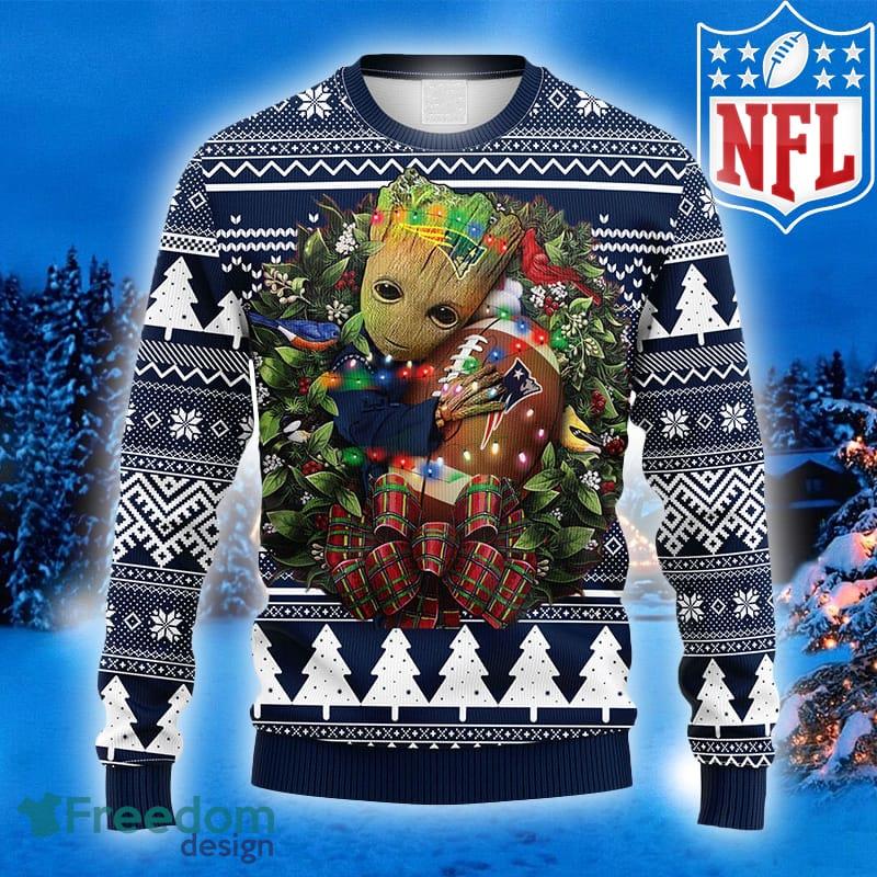 3D Print New England Patriots Sweater NFL Fans Ugly Christmas Sweater  Christmas Gift For Men And Women