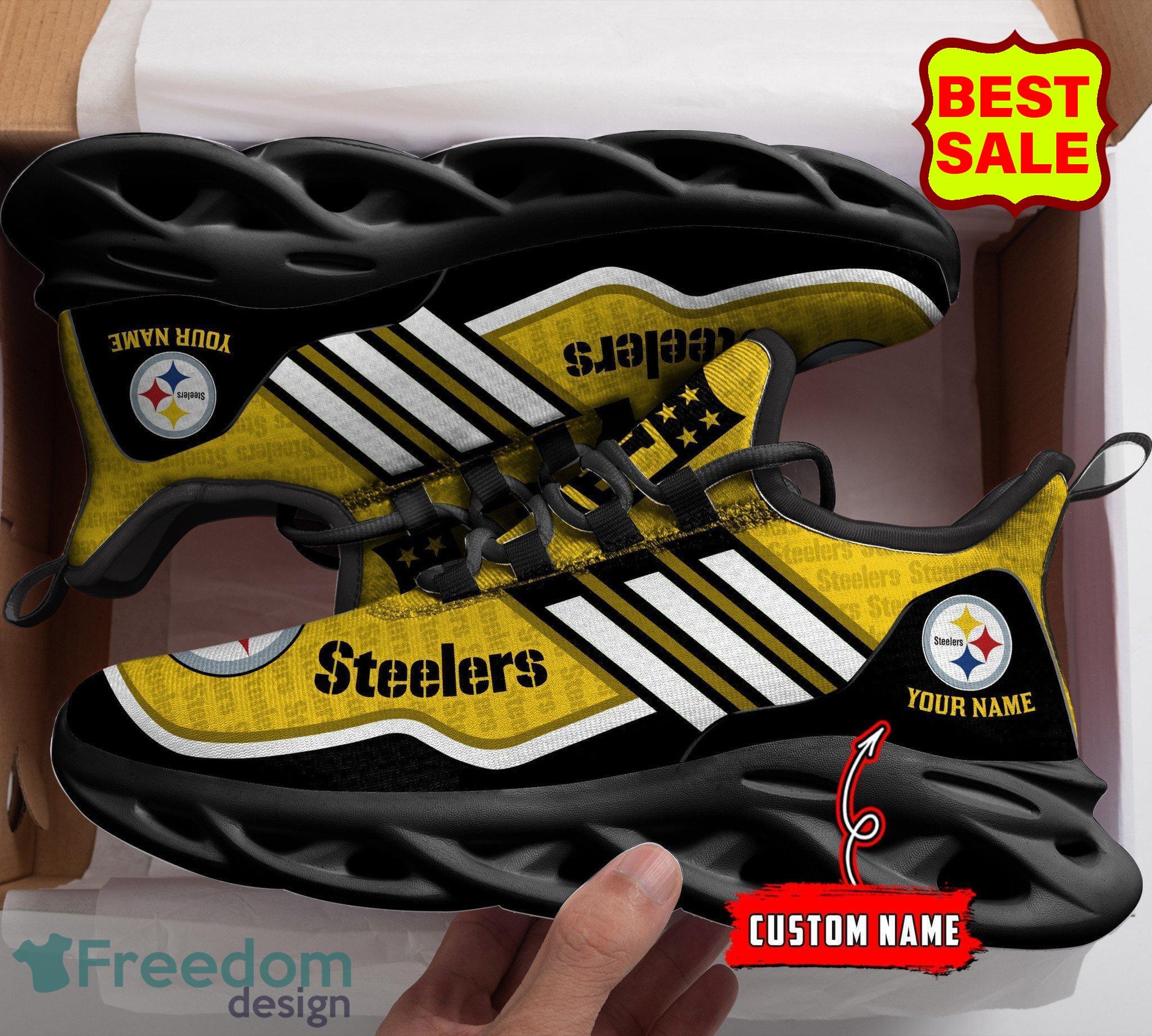 NFL Pittsburgh Steelers New Design Logo Max Soul Shoes Custom Name