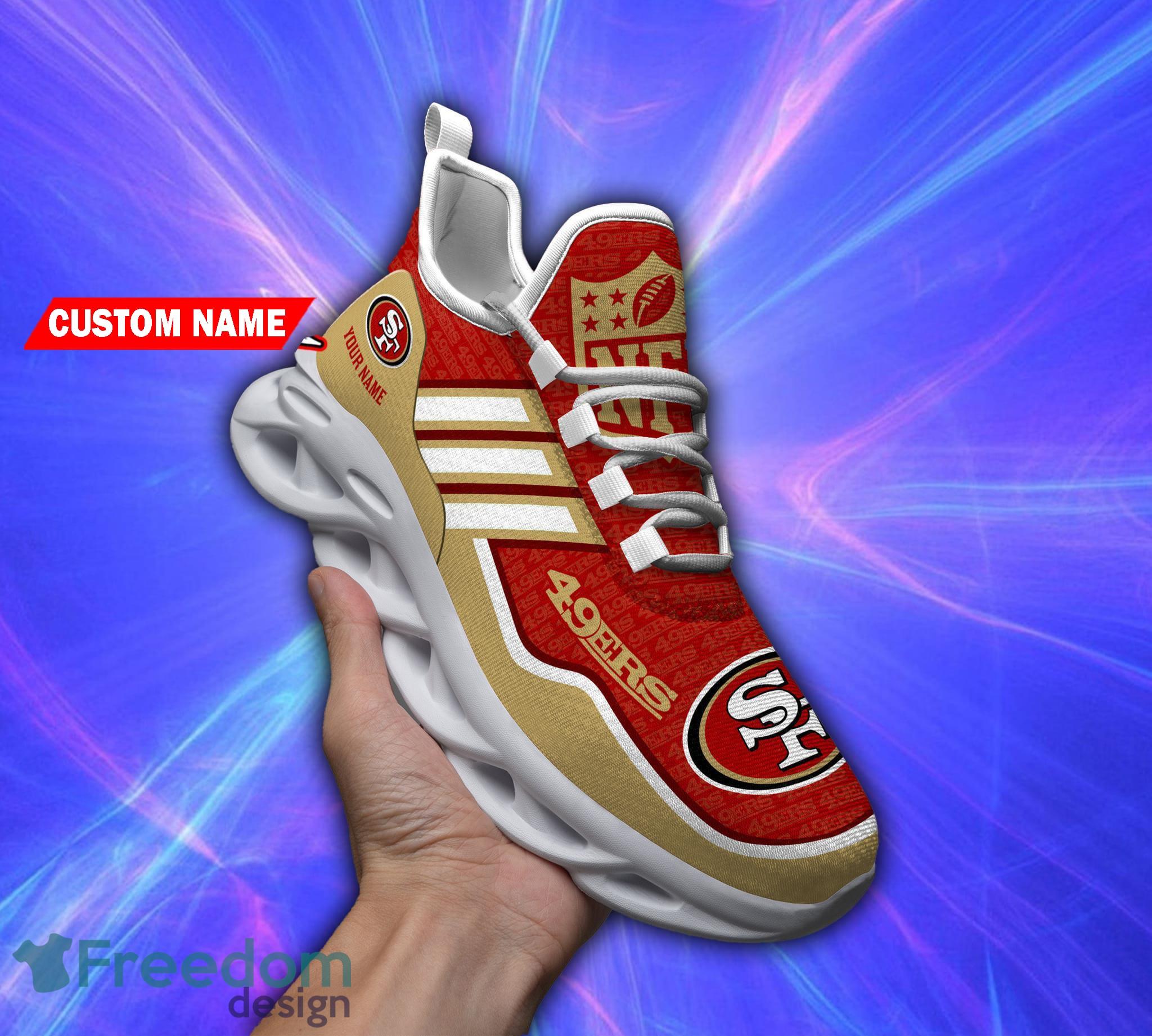 San Francisco 49ers Premium NFL Team Sneakers Custom Name Air