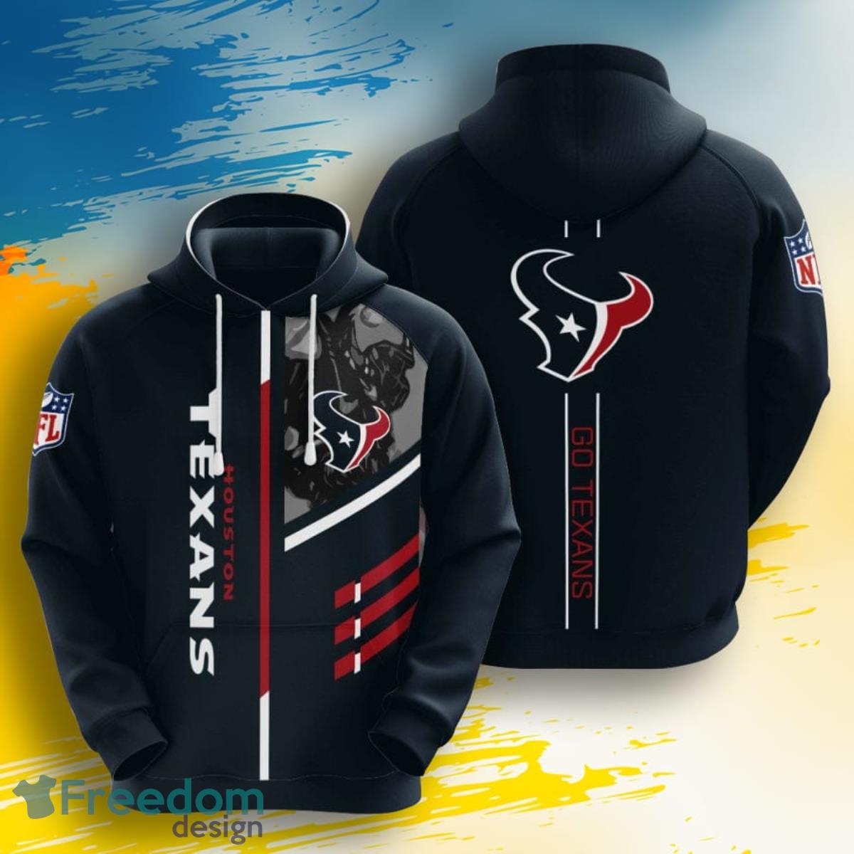 NFL Houston Texans Go Texans 3D Pullover Hoodie For Fans Product Photo 1