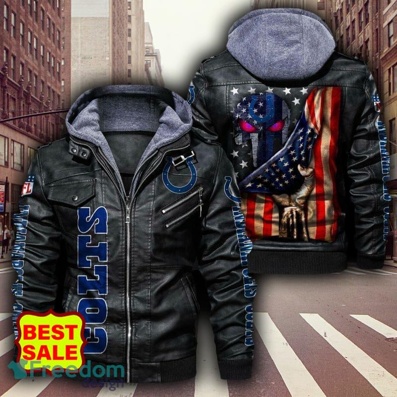 NFL Football New York Giants Design 4 Logo Black And Brown Leather Jacket  For Fans - Freedomdesign