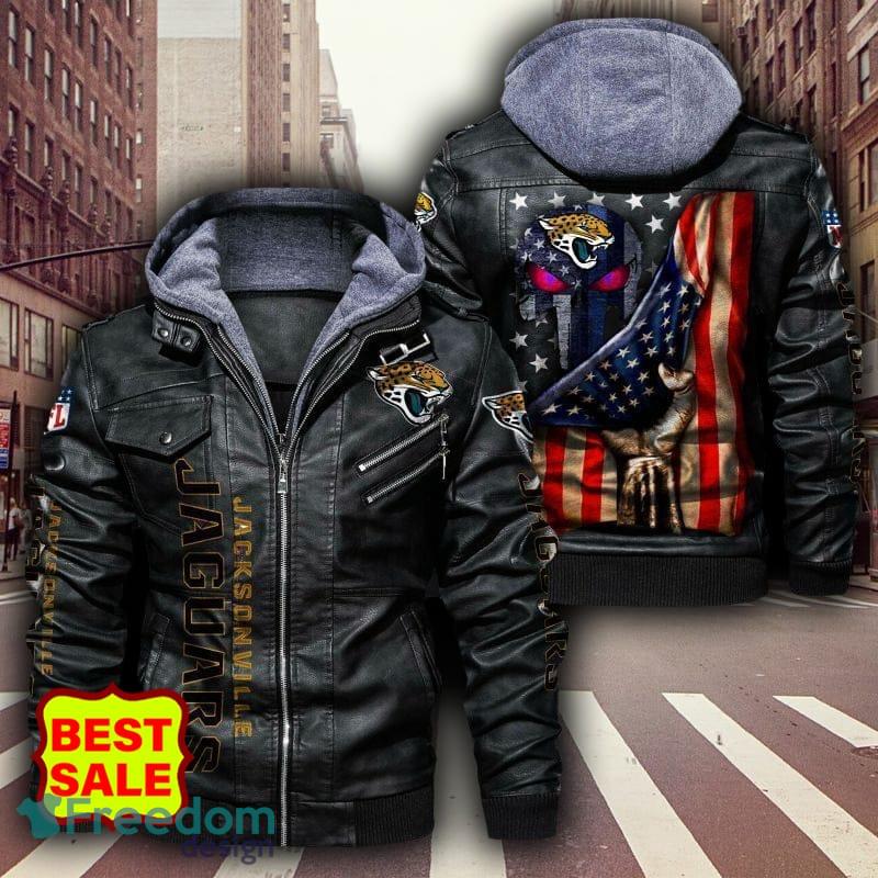 NFL Jacksonville Jaguars Style 1 Big Logo Black Brown Leather Jacket For  Fans - Freedomdesign