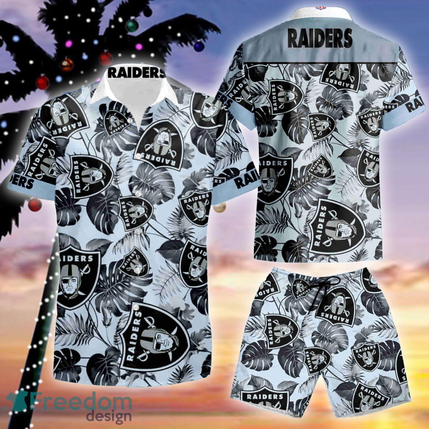 Nfl Las Vegas Raiders Hawaiian Shirt And Short Set Gift Men Women