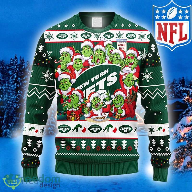 New York Jets Christmas Grinch Sweater For Fans