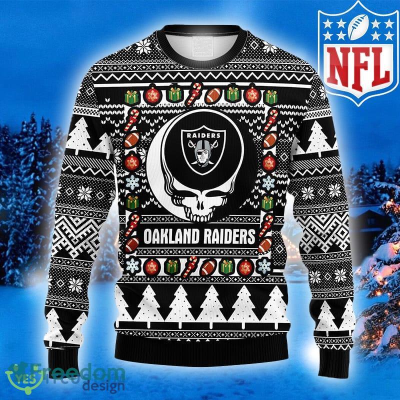 raiders ugly christmas sweater light up