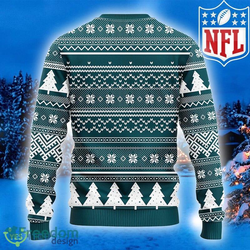 NFL Logo Philadelphia Eagles Skull Flower Ugly Ugly Christmas Sweater Gift  For Fans - Freedomdesign