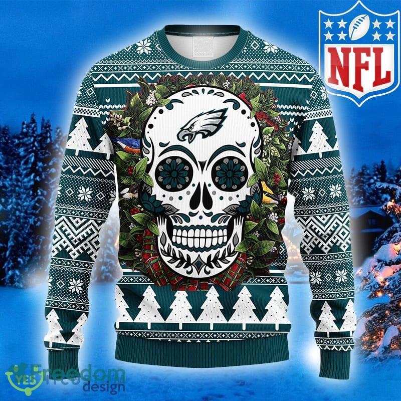 NFL Philadelphia Eagles Skull Design 3D Printed T-Shirt - The