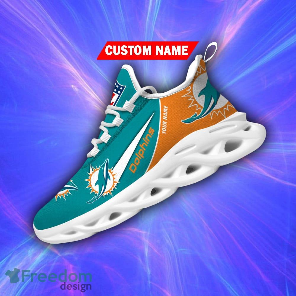 Miami Dolphins NFL Mens Gradient Midsole White Sneakers