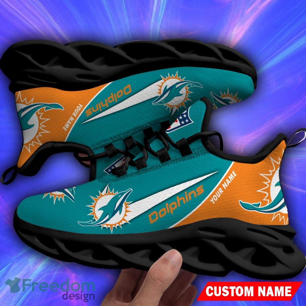 Miami Dolphins Custom Name Luxury NFL Max Soul Shoes Design 6 Chunky  Sneakers For Men And Women - Freedomdesign