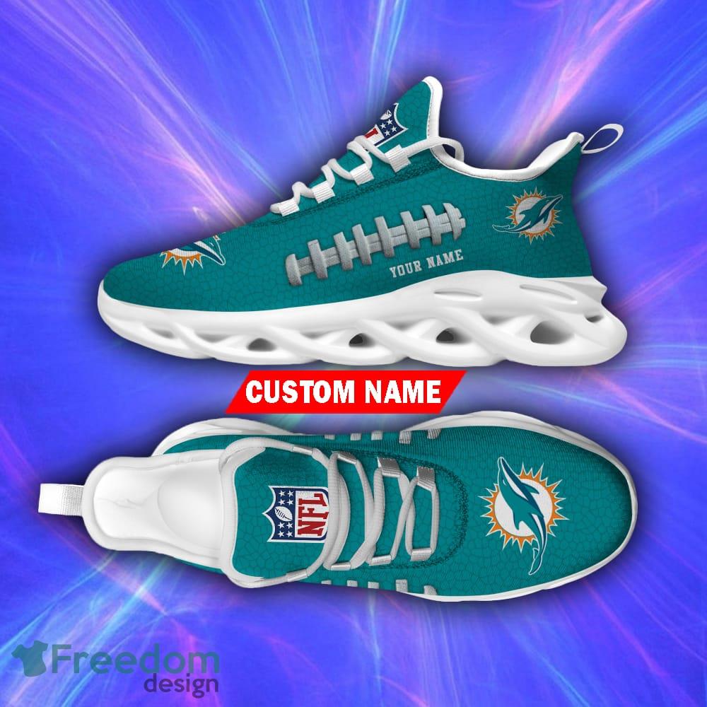 Personalize NFL Miami Dolphins Aqua Black Max Soul Sneakers Sport Shoes -  T-shirts Low Price