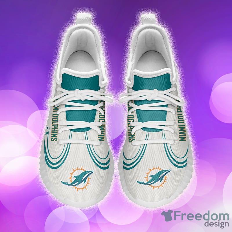 25% SALE OFF Miami Dolphins Sneakers Big Logo Yeezy Shoes – 4 Fan Shop