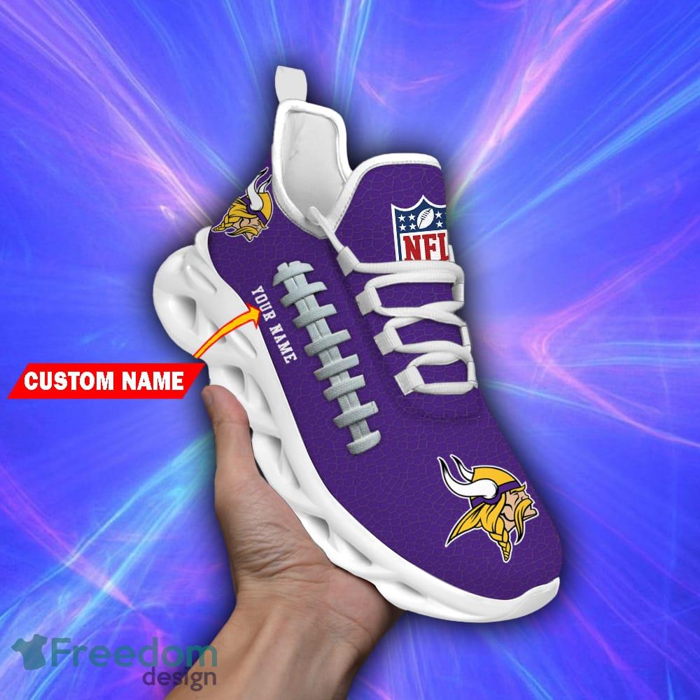 Custom Name NFL Teams Minnesota Vikings Max Soul Shoes Style Gift For Fans  - YesItCustom