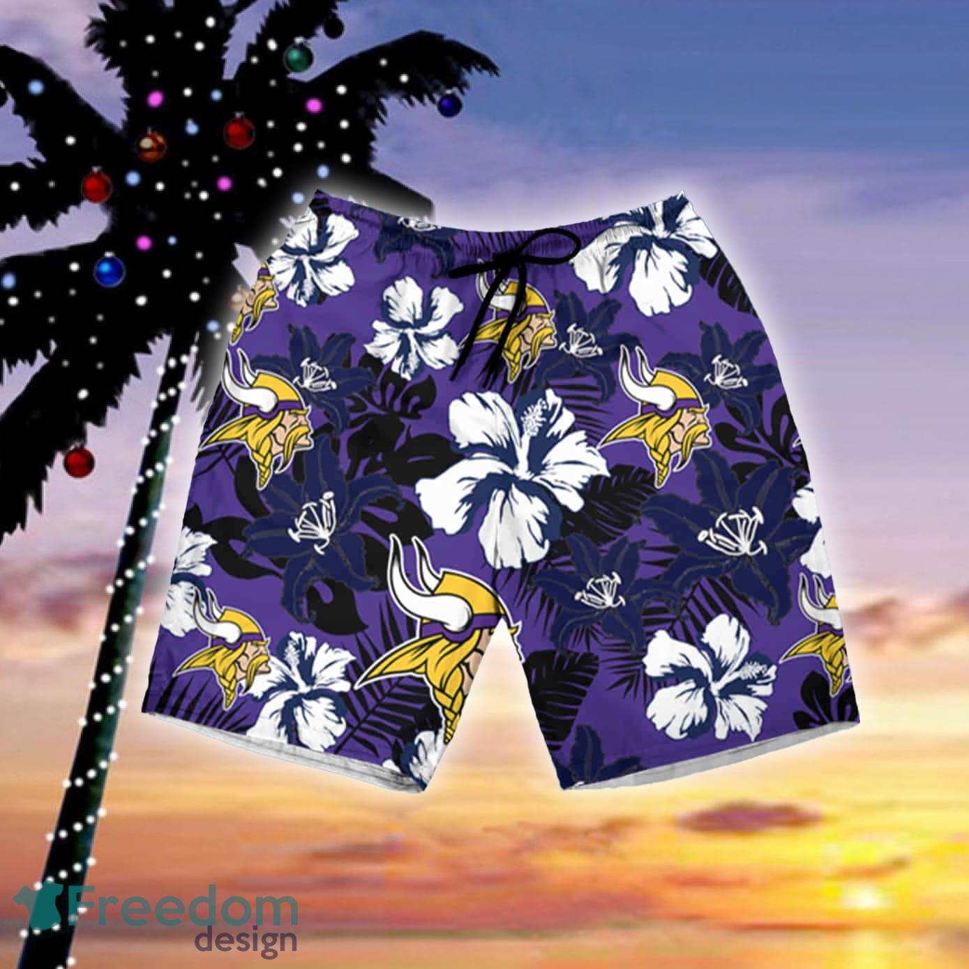 Minnesota Vikings NFL Combo Summer Hawaiian Shirt And Pants