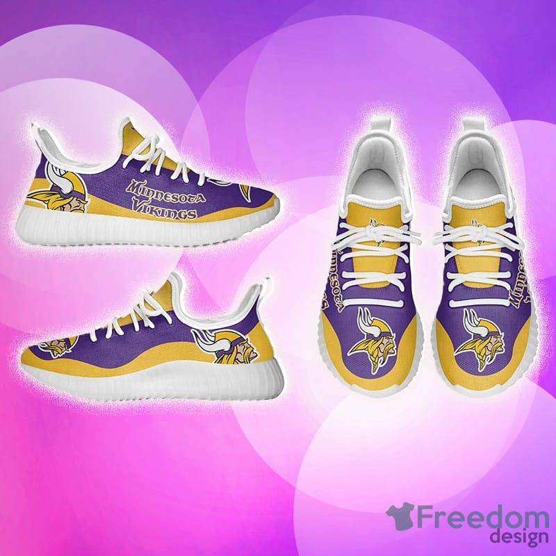 25% SALE OFF Minnesota Vikings Sneakers Big Logo Yeezy Shoes – 4