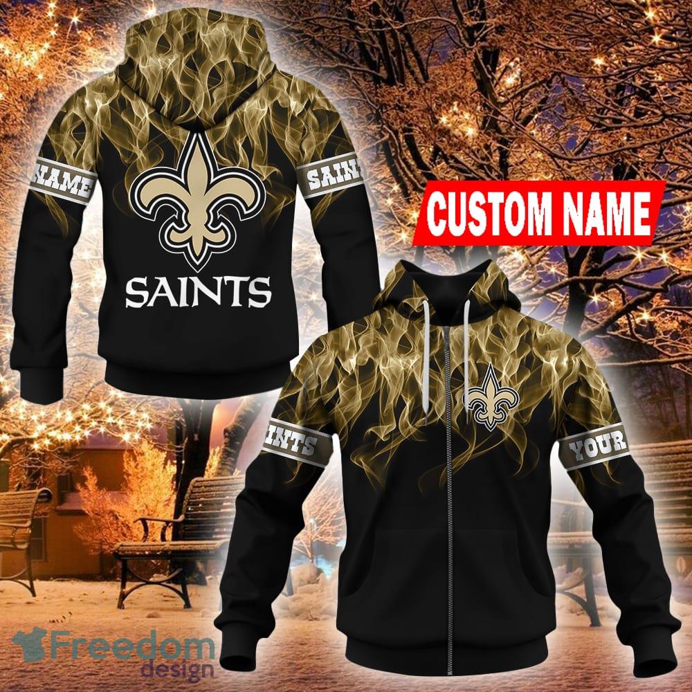 New Orleans Saints UGLY Black Gold Christmas Sweater NFL Team Apparel Sz  XXL