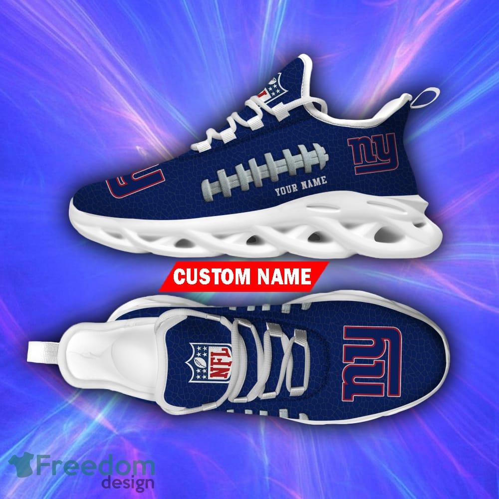 Personalize NFL New York Giants White Blue Max Soul Sneakers