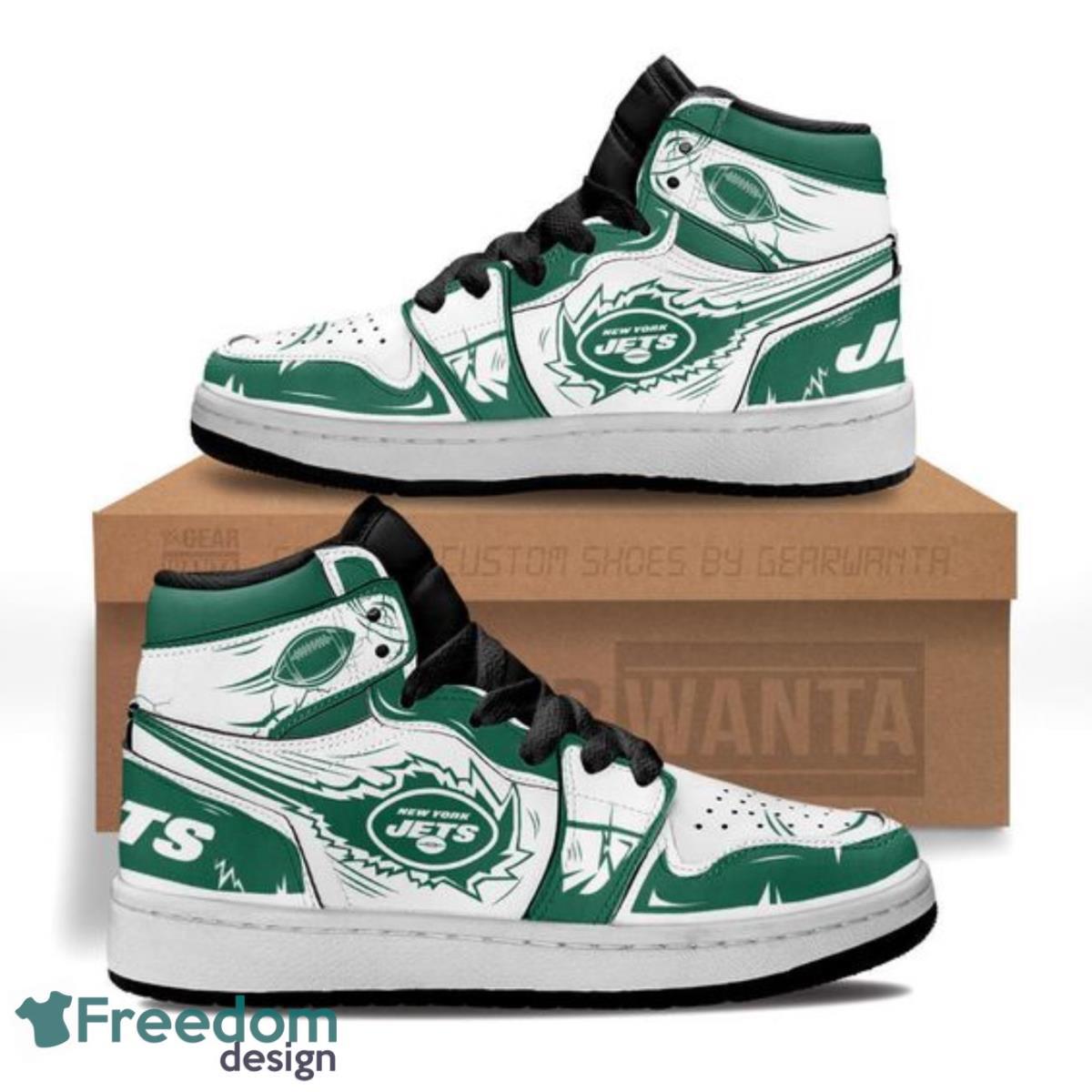 NFL New York Jets Air Jordan Hightop Shoes Product Photo 1