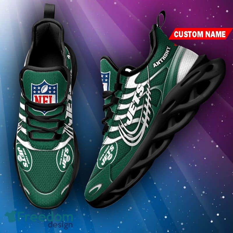 New York Jets NFL Max Soul Shoes Custom Name Sneakers Gifts For