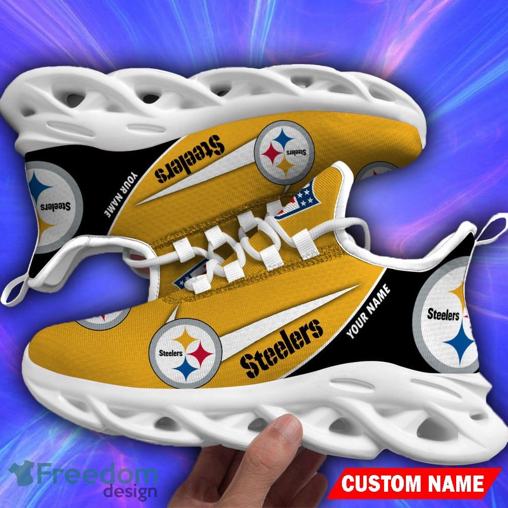 Pittsburgh Steelers Shoes Black and Gold New 