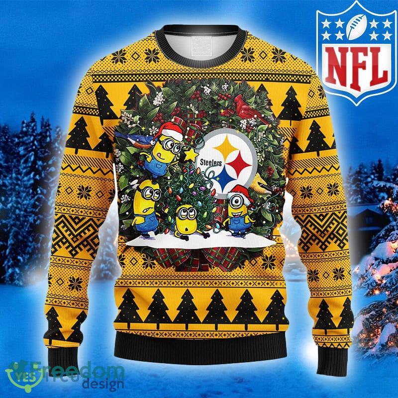 NFL Pittsburgh Steelers Minion Logo Ideas Ugly Christmas Sweater For Men  And Women - Freedomdesign