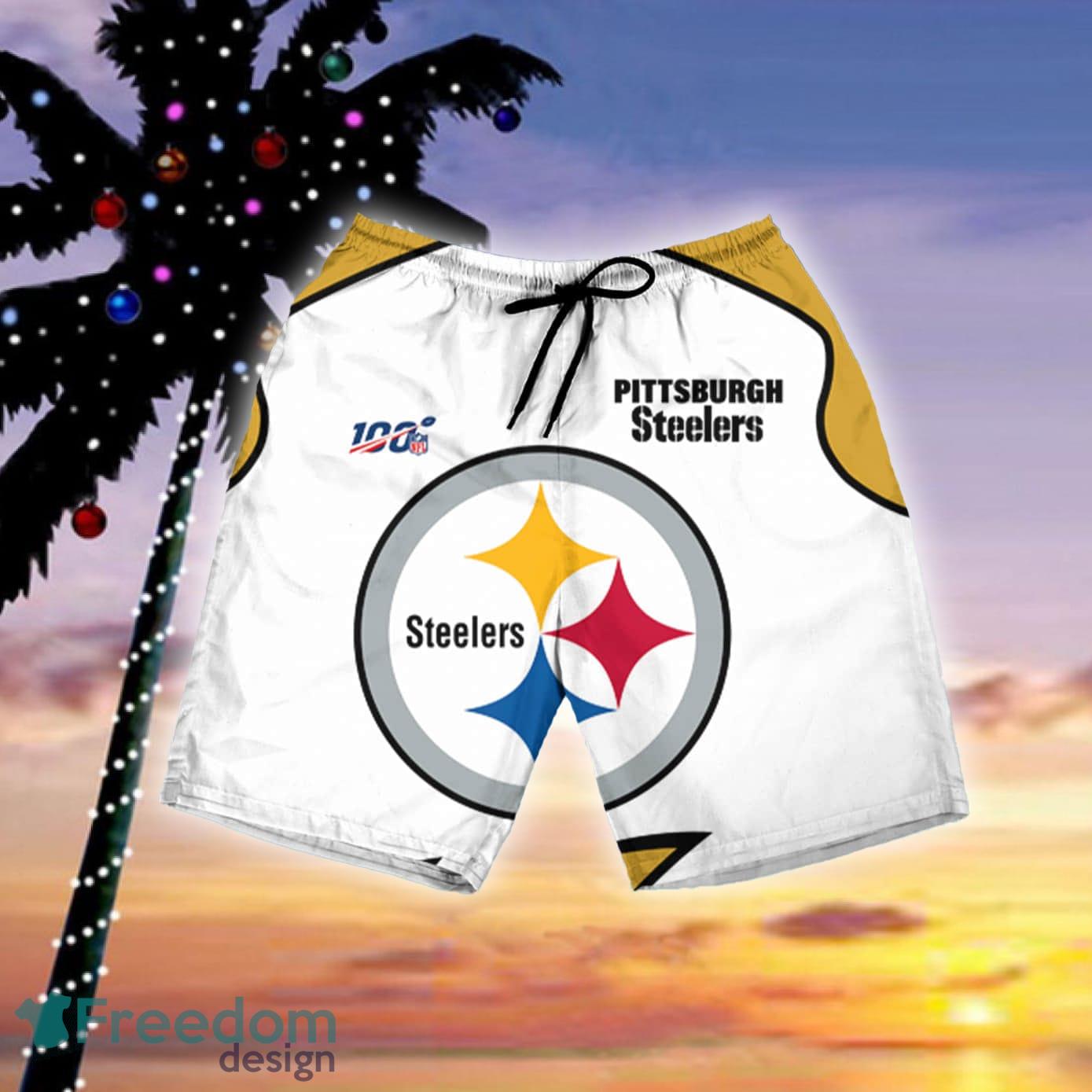 Pittsburgh Steelers Hawaiian shirt--Tommy Bahama Style--matching front