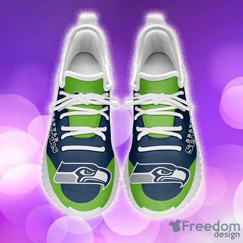 25% SALE OFF Seattle Seahawks Sneakers Big Logo Yeezy Shoes – 4 Fan Shop