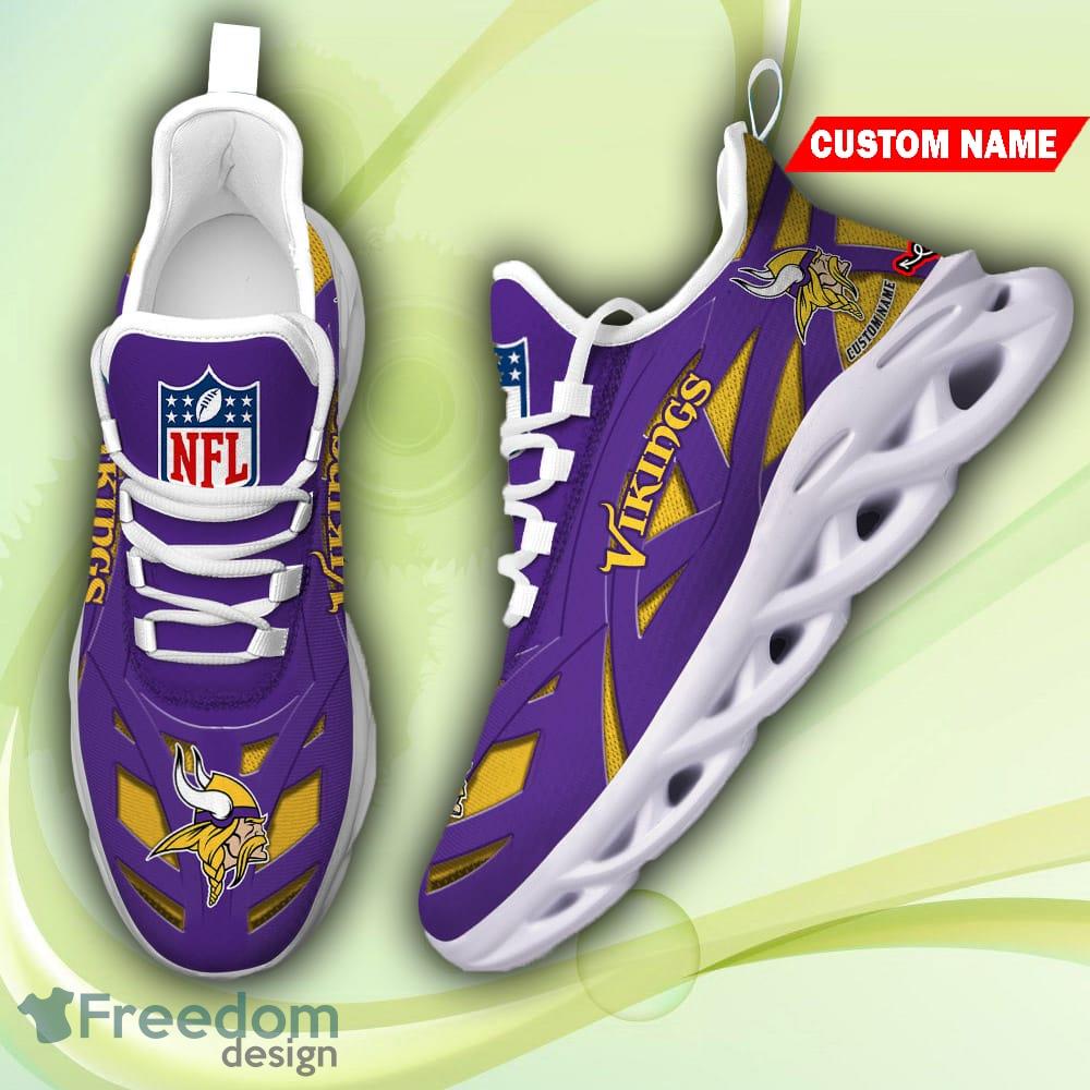 Minnesota Vikings Yellow And Purple Max Soul Sneakers Running Shoes