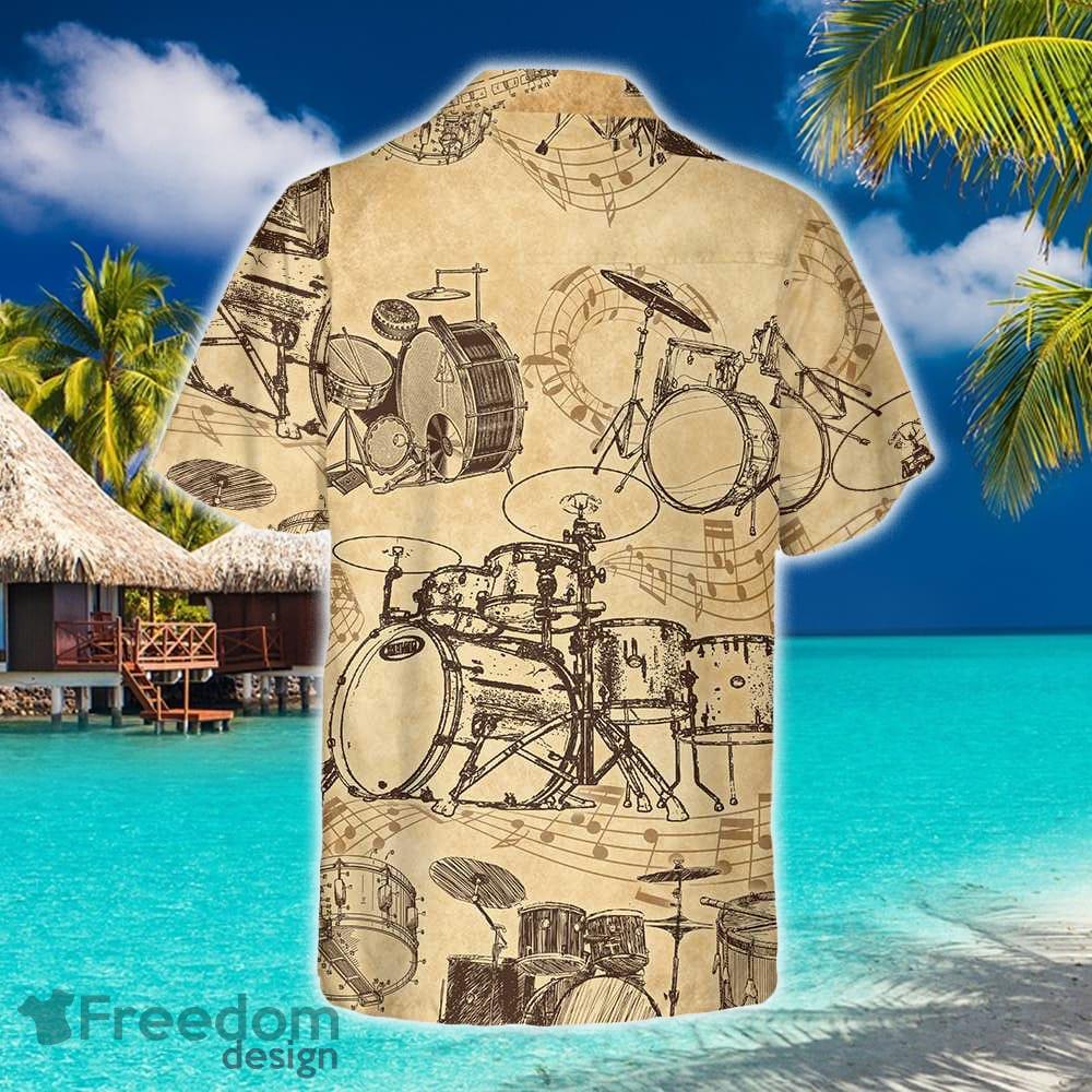 Drums Tropical Hawaiian Shirt, Aloha Beach Shirts For Drum Lovers