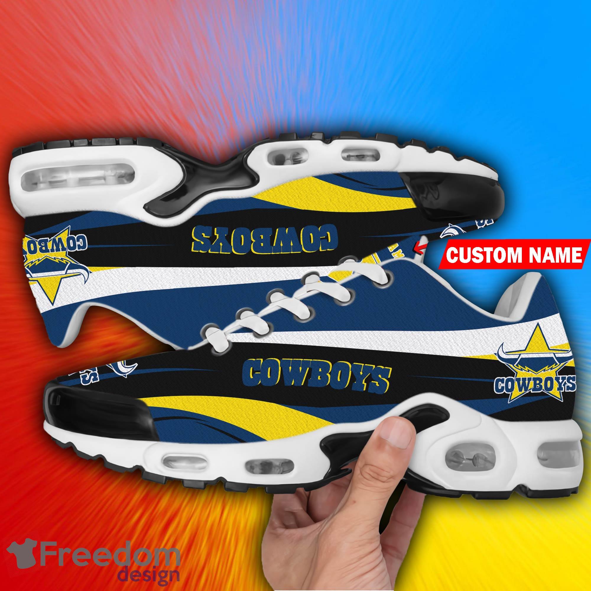 North Queensland Cowboys Air Cushion Sports Shoes Custom Name For Fans