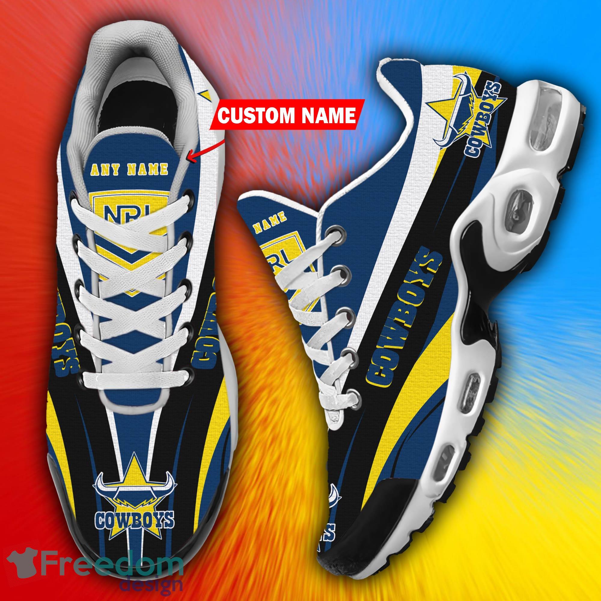 North Queensland Cowboys Customized Name NRL Sneakers Men And