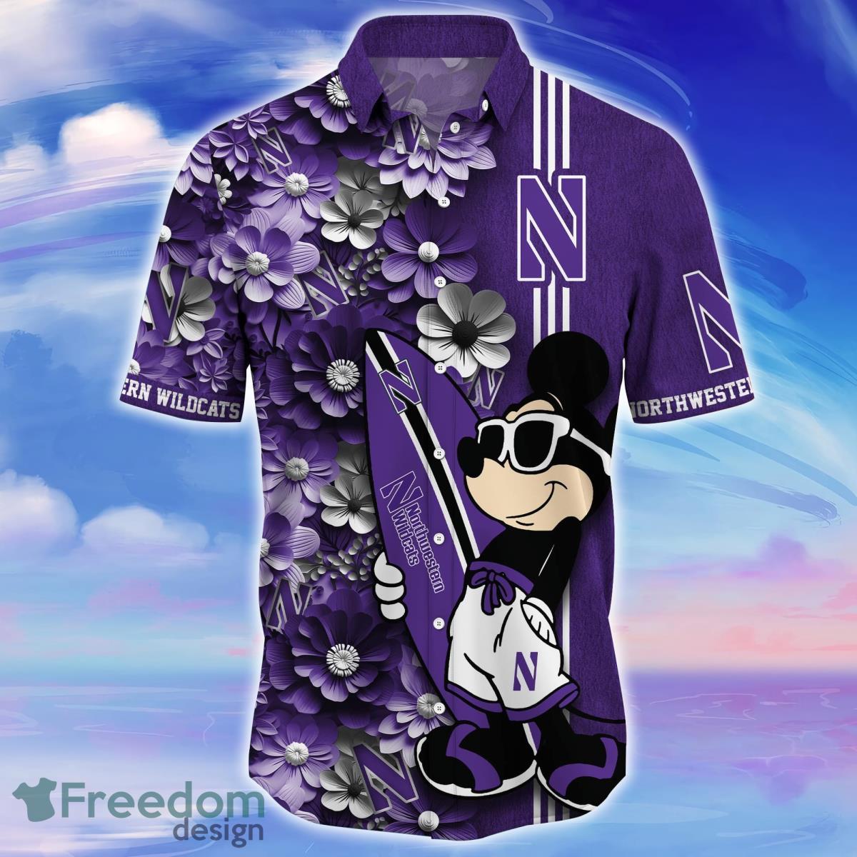 Northwestern Wildcats Trending Hawaiian Shirt Best Gift For Fans Product Photo 2