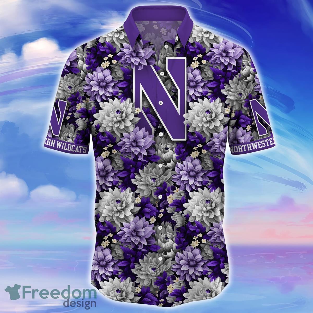 Northwestern Wildcats Trending Hawaiian Shirt Great Gift For Fans Product Photo 2