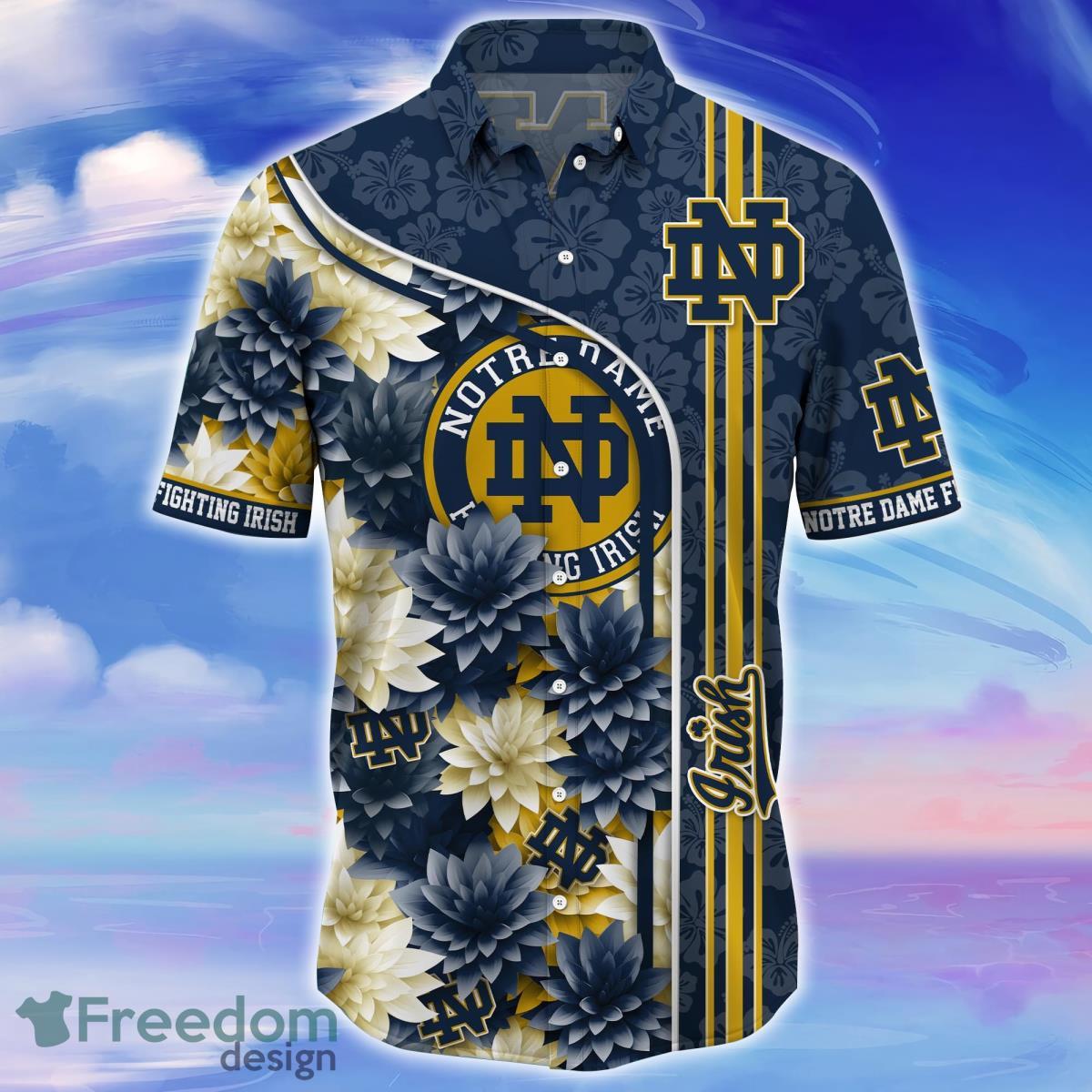 Notre Dame Fighting Irish Trending Hawaiian Shirt Gift For Fans -  Freedomdesign