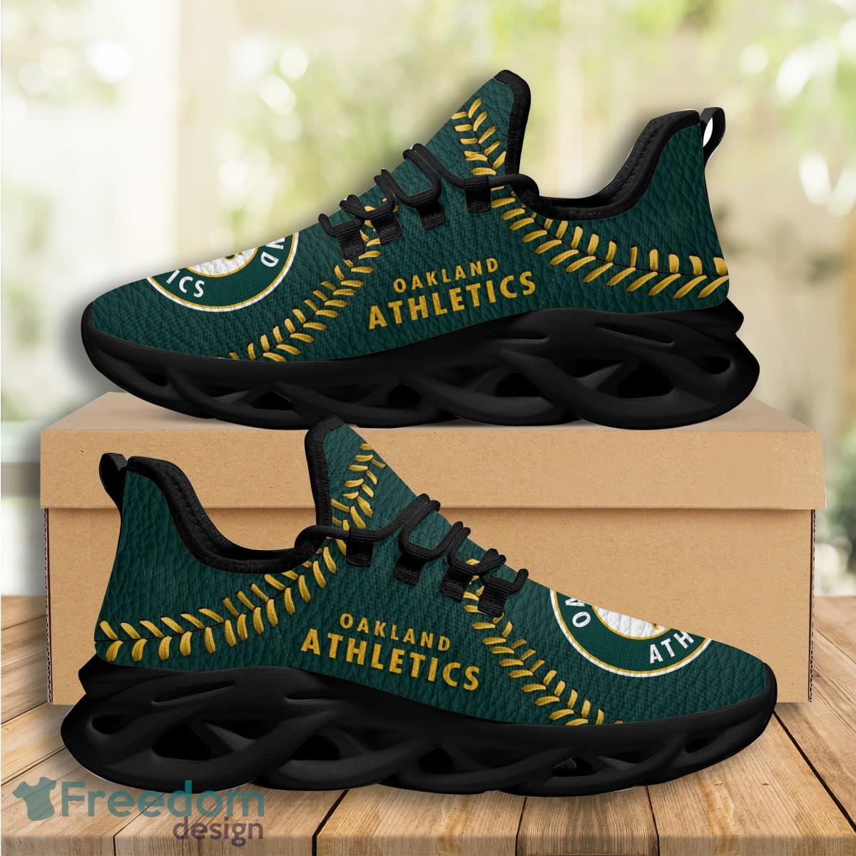 Oakland Athletics Logo Seam Pattern 3D Max Soul Sneaker Product Photo 2