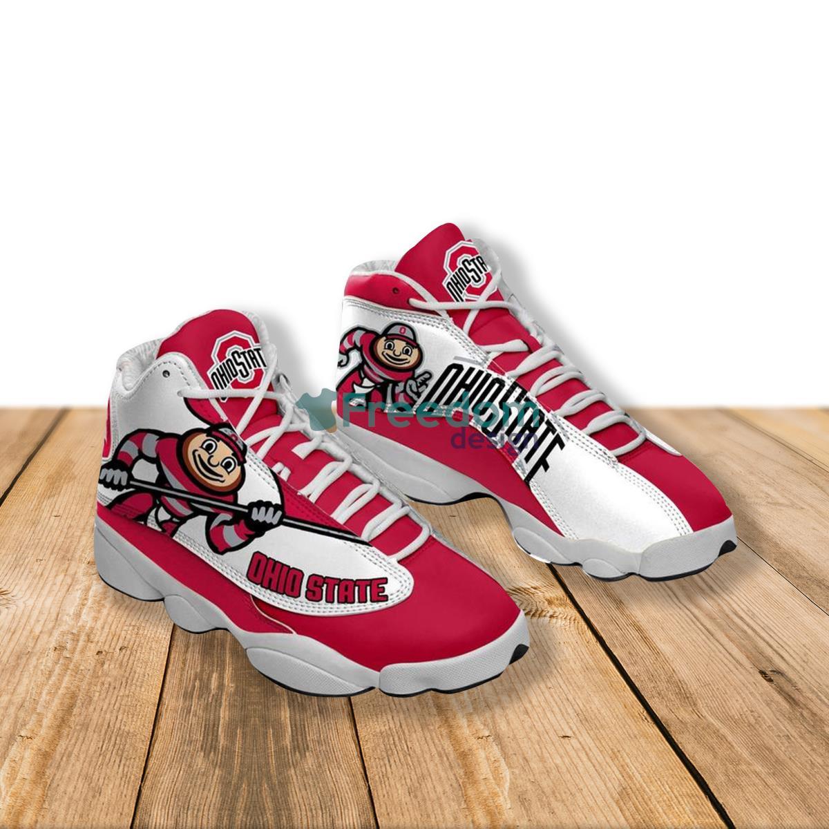 Ohio State Buckeyes Football Team Air Jordan 13 Shoes For Fans Product Photo 1