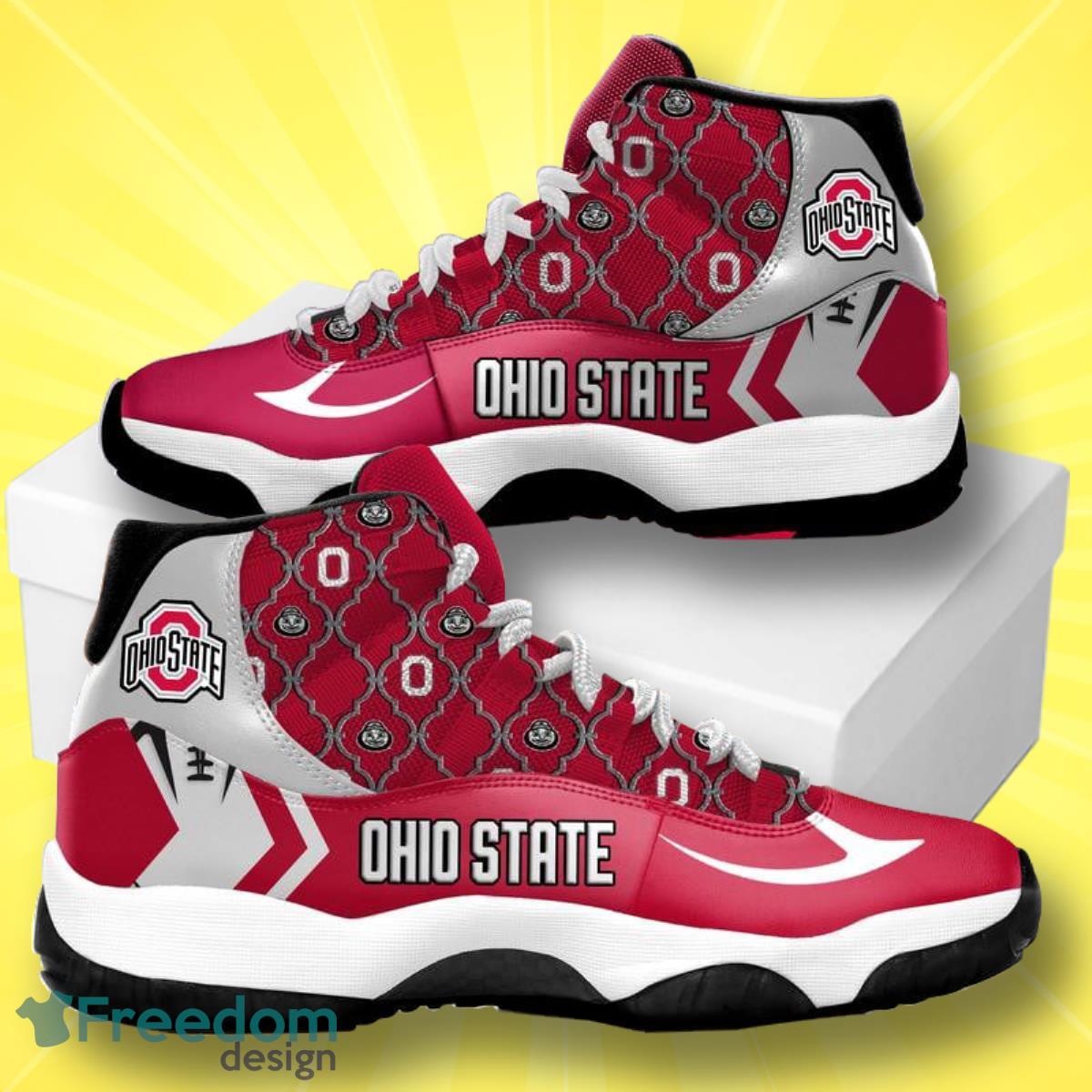 Ohio State Football Team Air Jordan 11 Best Sneakers For Men Women Fans Product Photo 1