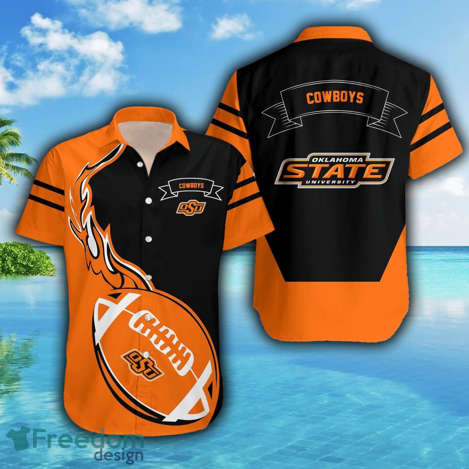 Custom Name Oklahoma State Cowboys NCAA Logo Dolphin Beach Funny Hawaiian  Shirt - Limotees