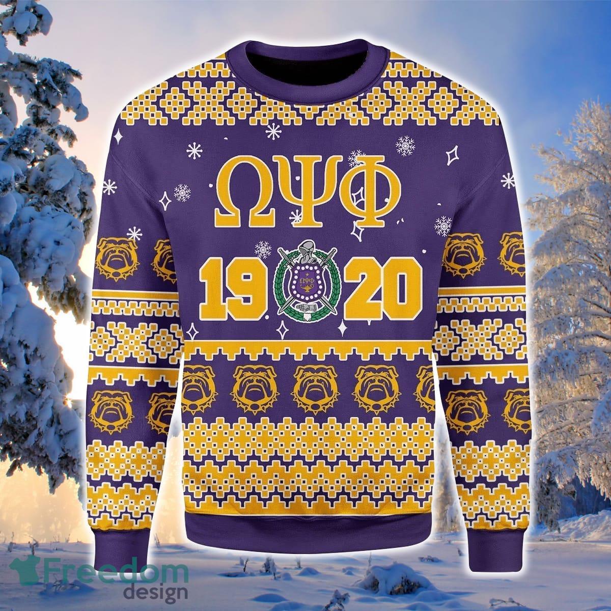 Omega Psi Phi 3D Sweater Ugly Christmas Sweater For Men Women