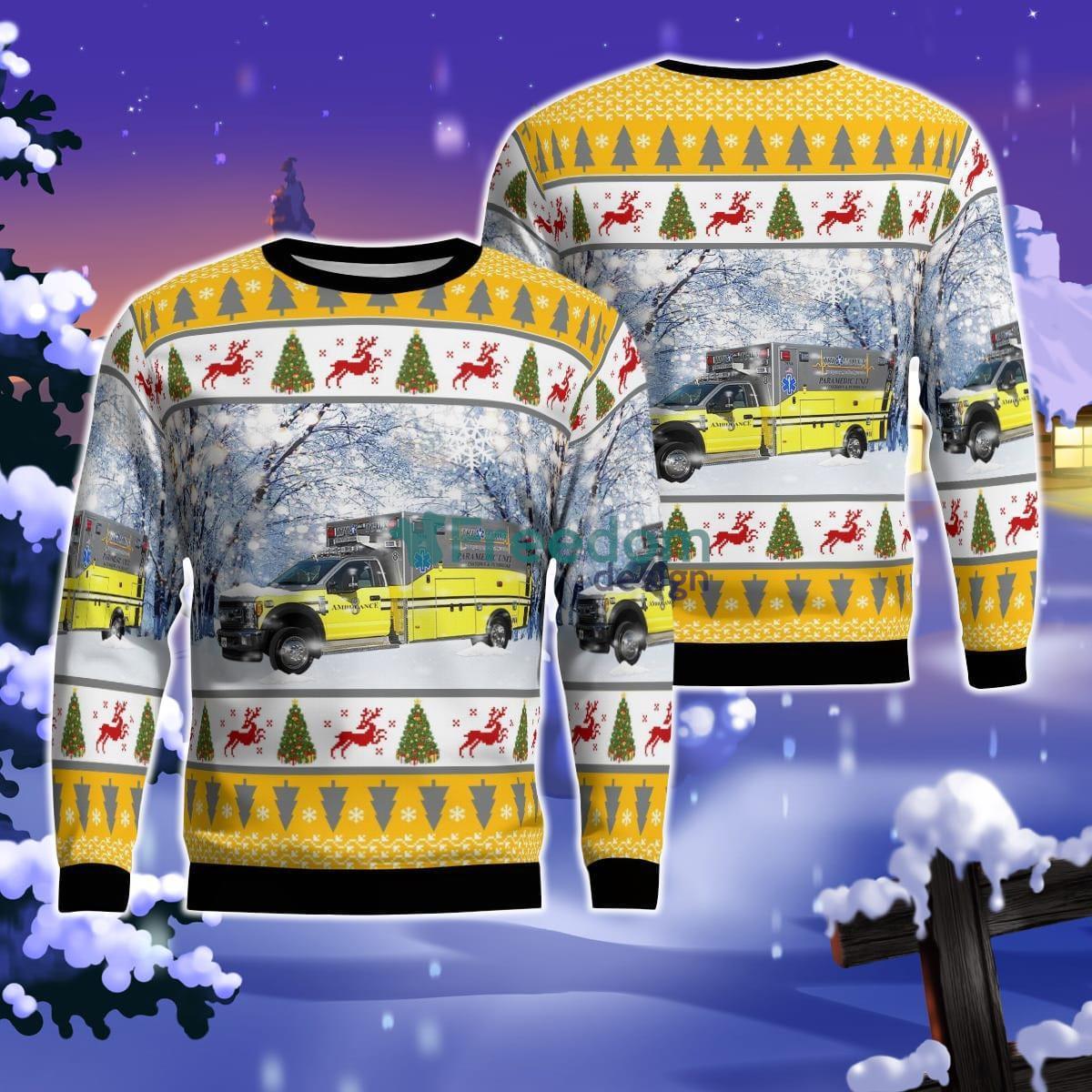 Pembroke, New Hampshire, Tri-Town Emergency Medical Service Christmas Ugly Sweater Product Photo 1