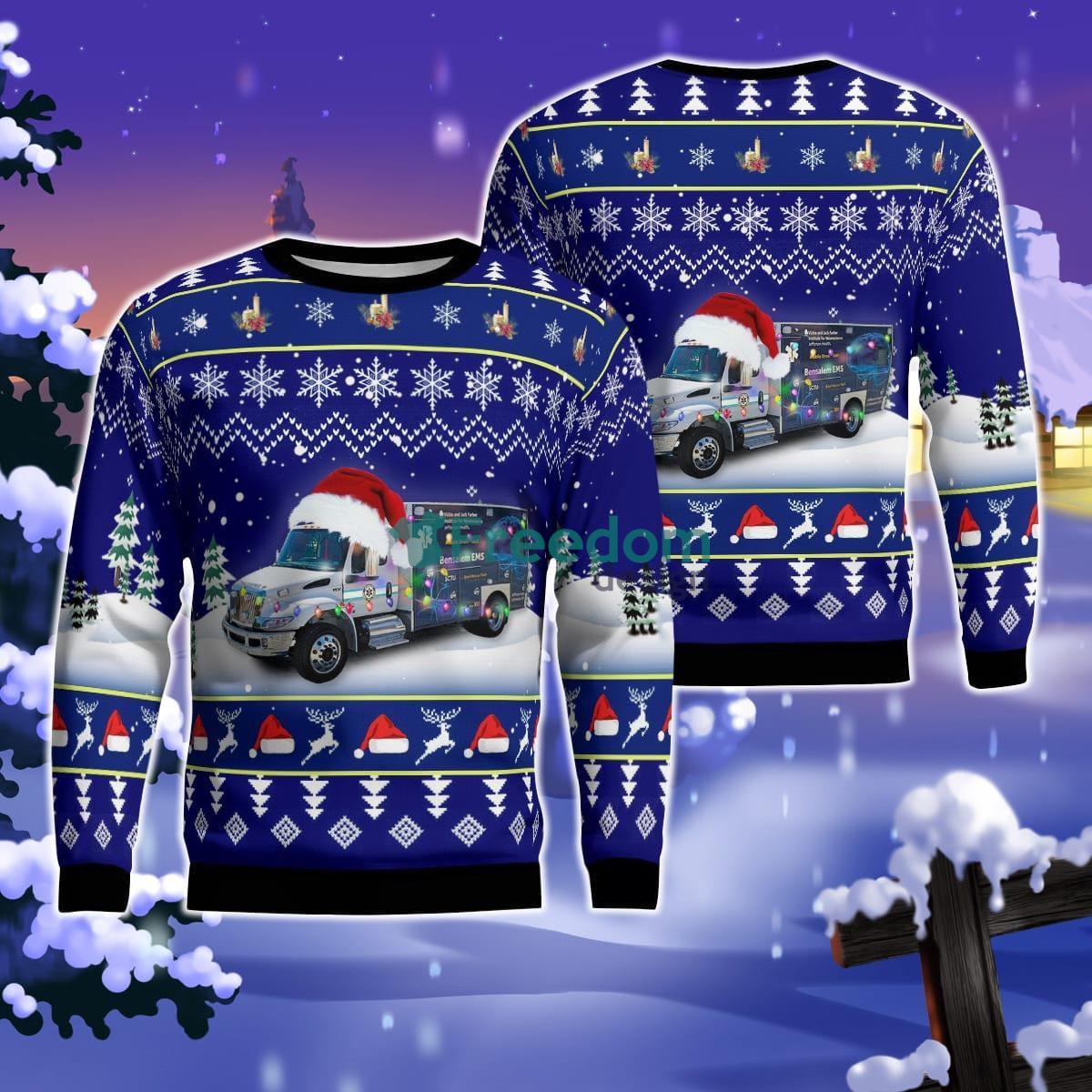 Pennsylvania Jefferson Health Mobile Stroke Unit Christmas Ugly Sweater Product Photo 1