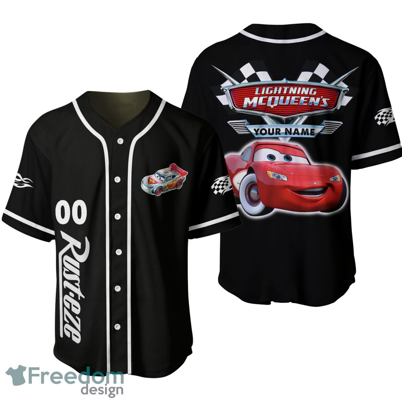 Personalized light Mcqueen speed Baseball Jersey Product Photo 1