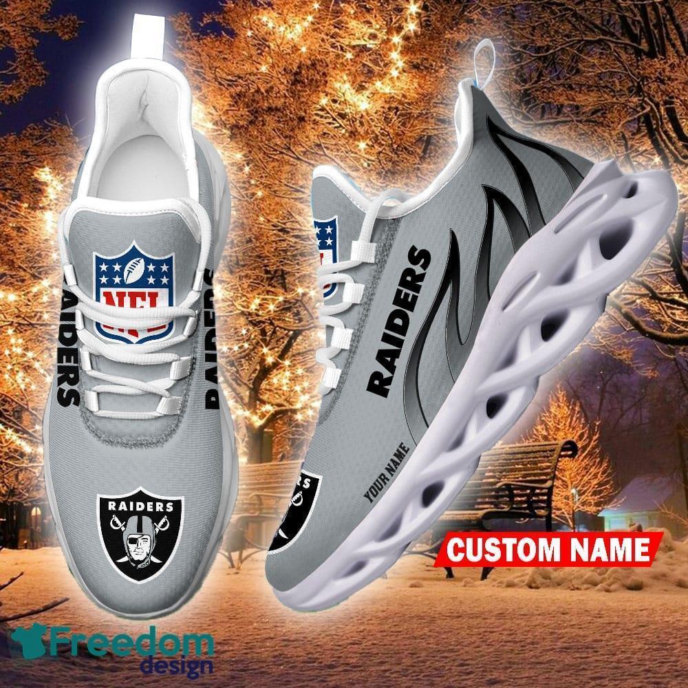 NFL Las Vegas Raiders Logo Flame Pattern 3D Hoodie Pullover Print Custom  Name - Freedomdesign