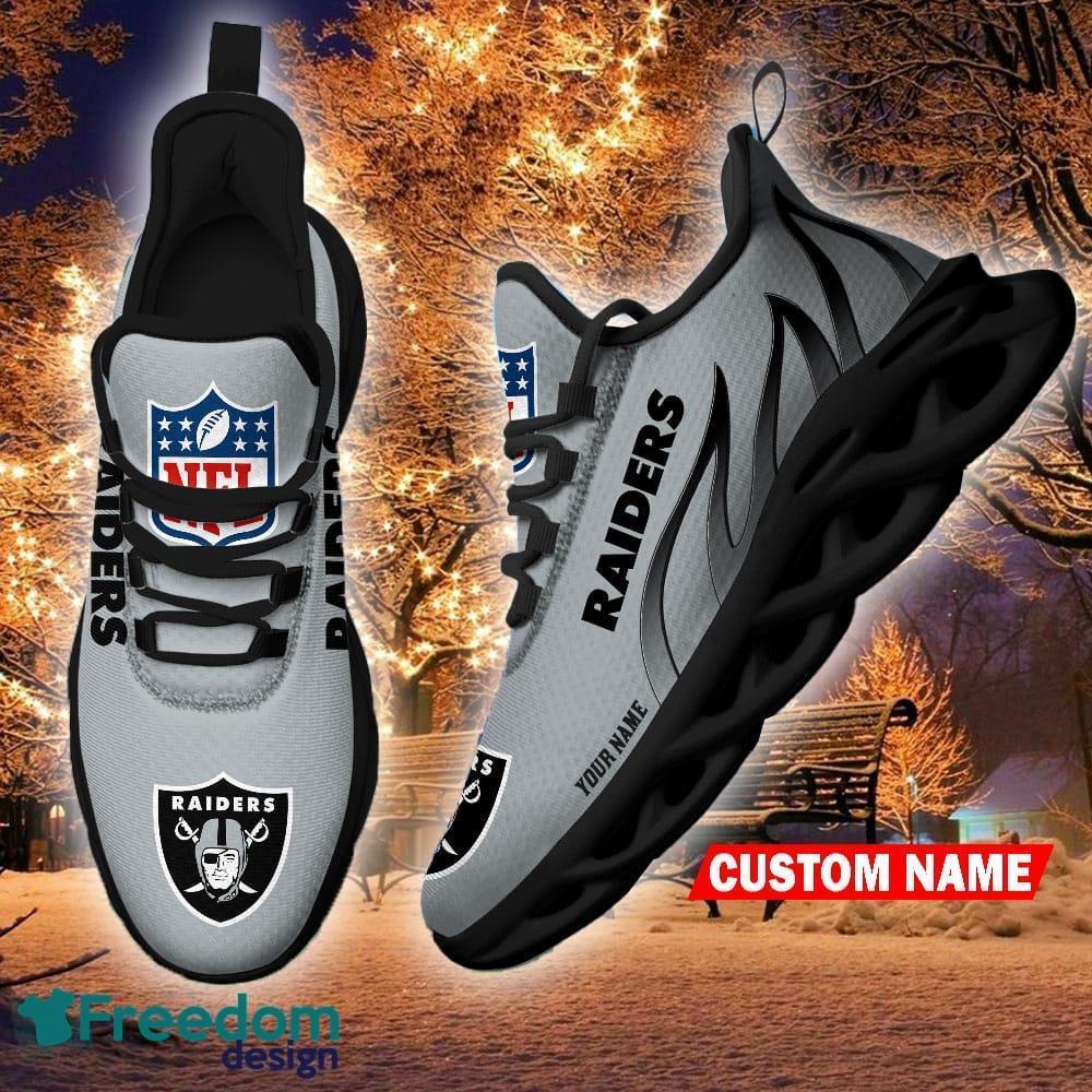 Las Vegas Raiders Emblematic Custom Name Chunky Sneaker AOP Gift Fans Max  Soul Shoes - YesItCustom