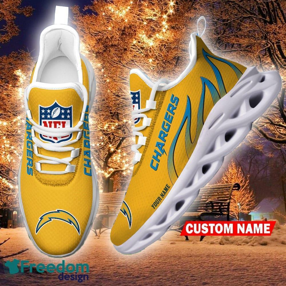 Personalized Name NFL Baltimore Ravens Flame Logo Max Soul Shoes Gift Fans  - Freedomdesign