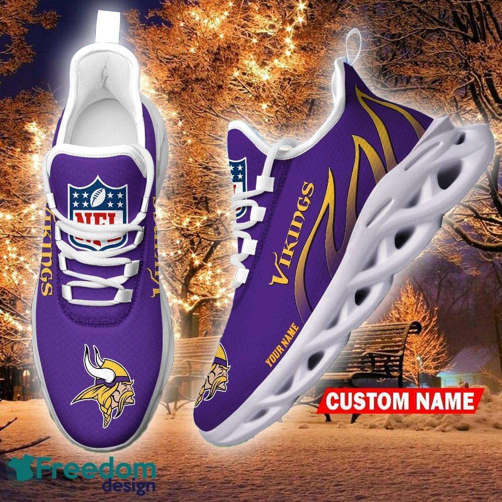 NFL Minnesota Vikings Logo Flame Pattern 3D Hoodie Pullover Print Custom  Name - Freedomdesign